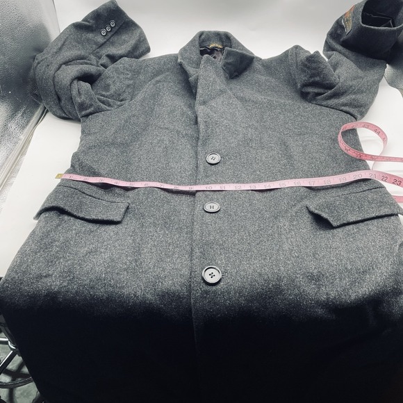 Madison Plus Thinsulate Black Wool Overcoat Size 40 Usa– Classic Dress Coat - Picture 8 of 9